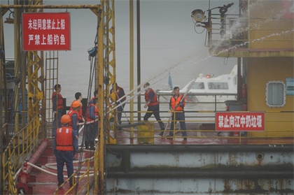 壹号娱乐开展2020年港口火灾事故应急联动演练
