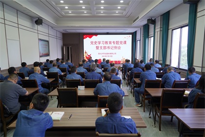 壹号娱乐股份公司党委书记、董事长廖廷君讲专题党课
