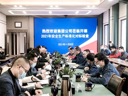 壹号娱乐集团来我公司开展安全生产标准化对标检查