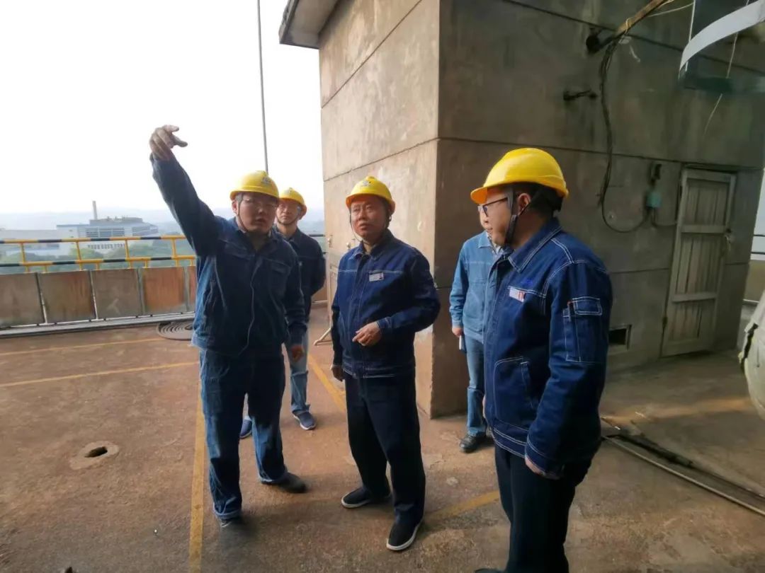 壹号娱乐股份公司党委书记、董事长廖廷君一行深入尿素现场检查指导工作