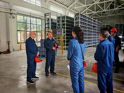 壹号娱乐股份公司党委书记廖廷君带队调研指导智能仓储项目建设工作